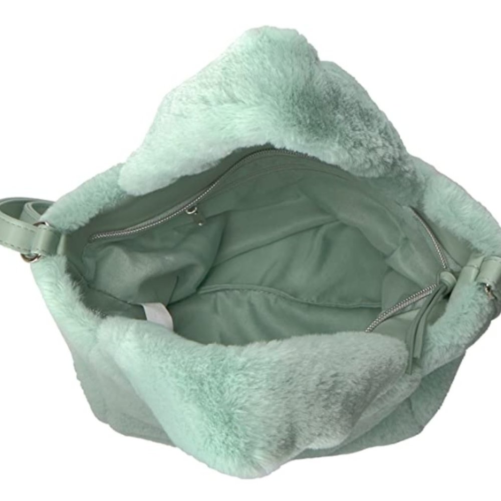 Faux Fur Plush Mini Satchel - Picture 4 of 5